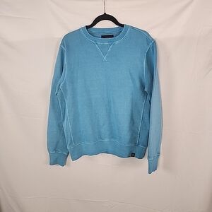 Lucky Brand Cloud Soft Fleece Crew Neck Sweatshirt Men Small Blue Cozy Preppy